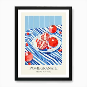 Marche Aux Fruits Pomegranate Fruit Summer Illustration 1 Art Print