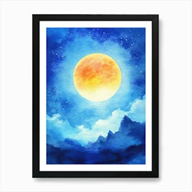 Abstract Full Moon Power Spiritual Energy Art Print