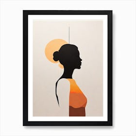 Silhouette Of A Woman 1 Art Print