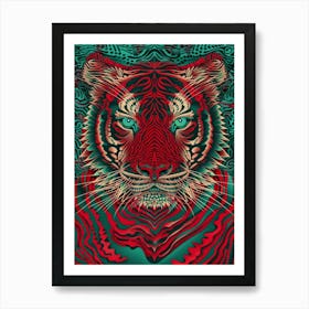 Psychedelic Tiger Art Print