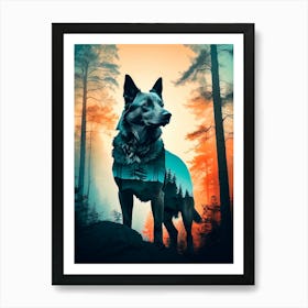 wolf in the forest 1 Art Print