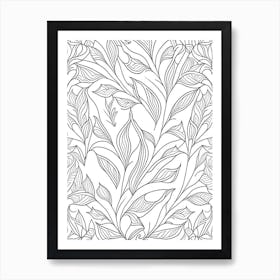 Tea Leaf William Morris Inspired 3 Art Print