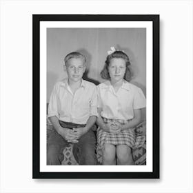Son And Daughter Of Farm Worker Living At The Fsa (Farm Security Administration) Labor Camp, Caldwell Art Print