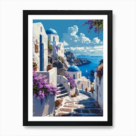 Beautiful Santorini Greece Wall Art 18 Art Print