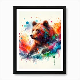 Colorful Bear Art Print