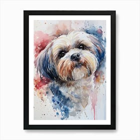 Maltese Watercolor Painting 3 Art Print