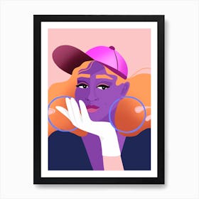 Very Stylish Lady Art Print