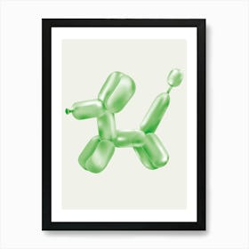 Balloon Dog Green Art Print