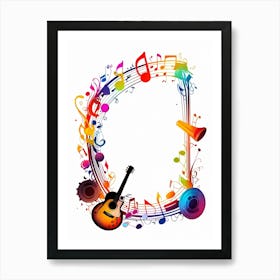 Musical Notes Frame Art Print