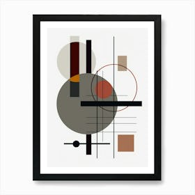 Naples Grids Minimalist Bauhaus Art Print