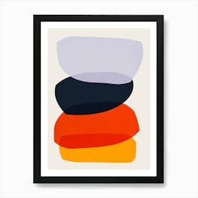 Colorful abstract shapes 55 Art Print