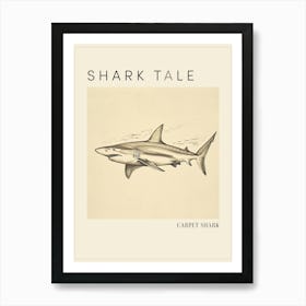 Carpet Shark Vintage Illustration 1 Poster Art Print