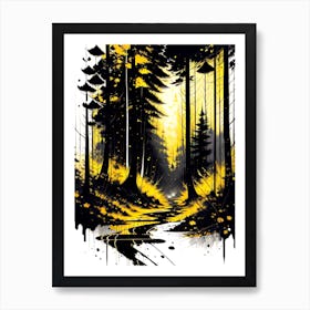 Yellow Forest 3 Art Print