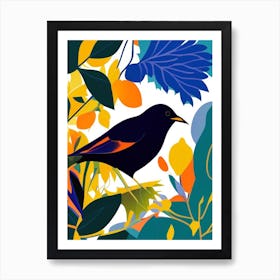 Blackbird Pop Matisse Bird Art Print