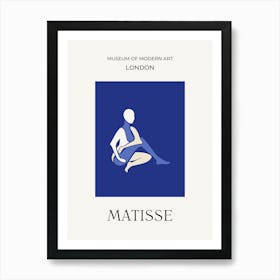 Matisse Blue Cutout Art Print