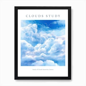 Study Of Clouds Santorini, Greece Art Print