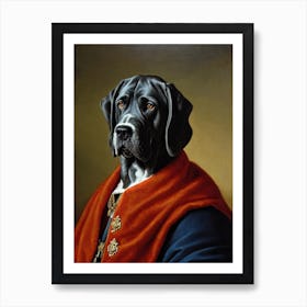 Neapolitan Mastiff Renaissance Portrait Oil Painting Art Print