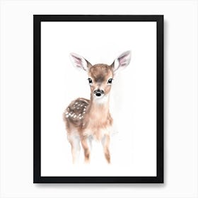 Baby Deer Watercolour Nursery 11 Art Print