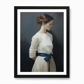 Young Girl Vintage Portrait Art Print