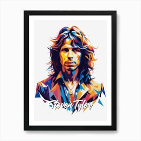 Steven Tyler Aerosmith 01 Portrait Music Icon WPAP Pop Art Style Art Print