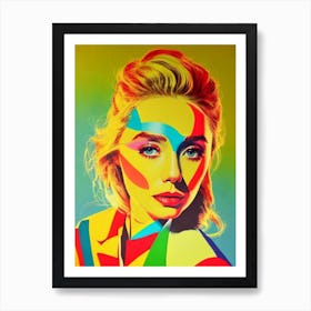 Elizabeth Olsen Colourful Pop Movies Art Movies Art Print