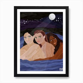 Femmes dans la Nuit affiche surréaliste pour salon