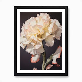 Carnation 7 Flower Painting Art Print