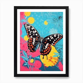 Pop Art Eastern Tailed Blue Butterfly  3 Art Print