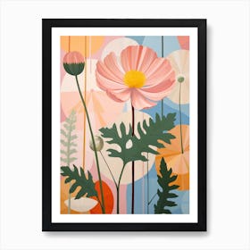 Cosmos 1 Hilma Af Klint Inspired Pastel Flower Painting Art Print