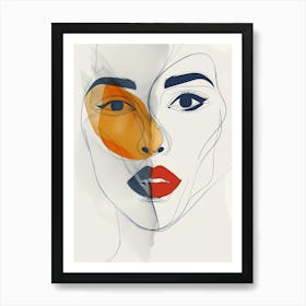 Portrait Of A Woman'S Face 4 Art Print