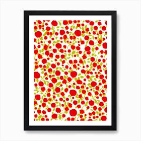 Firethorn Floral Print Retro Pattern 2 Flower Art Print