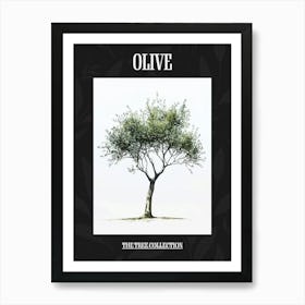 Olive Tree Pixel Illustration 4 Poster Art Print