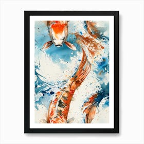 Watercolor Koi 22 Art Print