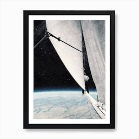 Sailing In Space Art Print