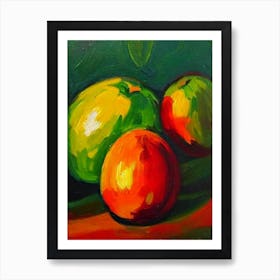 Honeydew Fruit Vibrant Matisse Inspired Painting Fruit Art Print