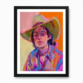 Cowgirl Painting 2 Art Print