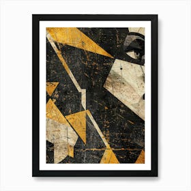 Black And Yellow 5 Art Print