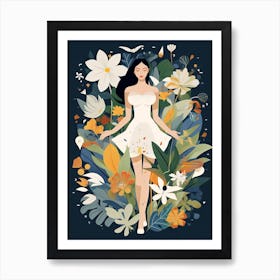 Bloom Body Woman Botanical 2 Art Print