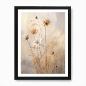 Boho Dried Flowers Love In A Mist Nigella 8 Art Print