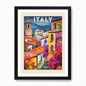 Pisa Italy Fauvist Painting Travel Poster Art Print