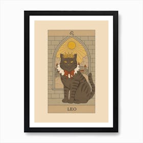 Leo Cat Art Print