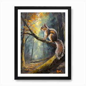 Squirrel In The Forest 1 Art Print