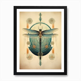 Dragonfly Geometric 11 Art Print