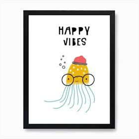 Happy Vibes Animal Pop Art Print