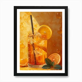 Orange Drink 17 Art Print