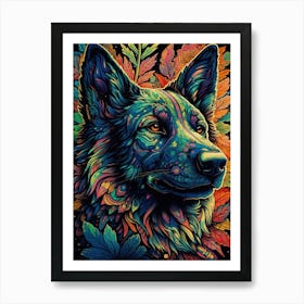 Psychedelic Dog 2 Art Print