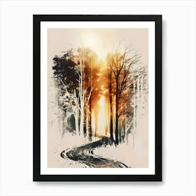 Road In The Woods Art Print