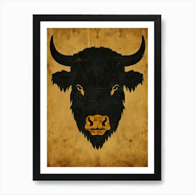 Bull Head 4 Art Print