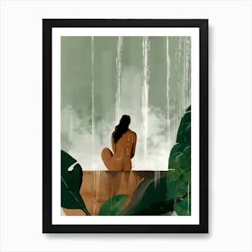 Girl In The Rain 1 Art Print