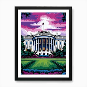 White House At Sunset Art Print